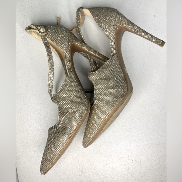 MARC FISHER Silver Glitter Closed toe Sandal NEW - Picture 4 of 14